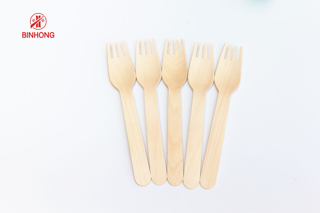Natural Birch Wood Spoon Forks Knives Disposable Biodegradable Cutlery Bulk