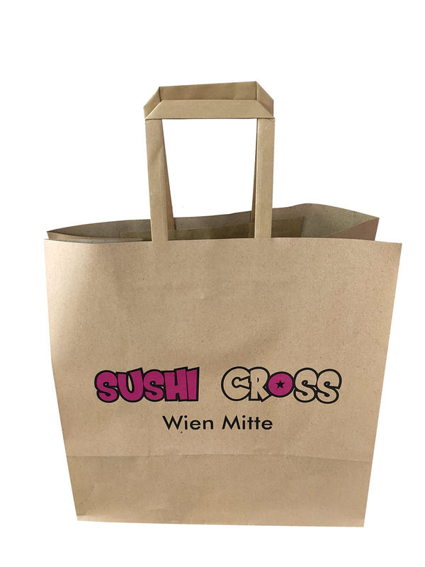 Eco Friendly 110gsm 16x6x12'' Recycled Kraft Bags