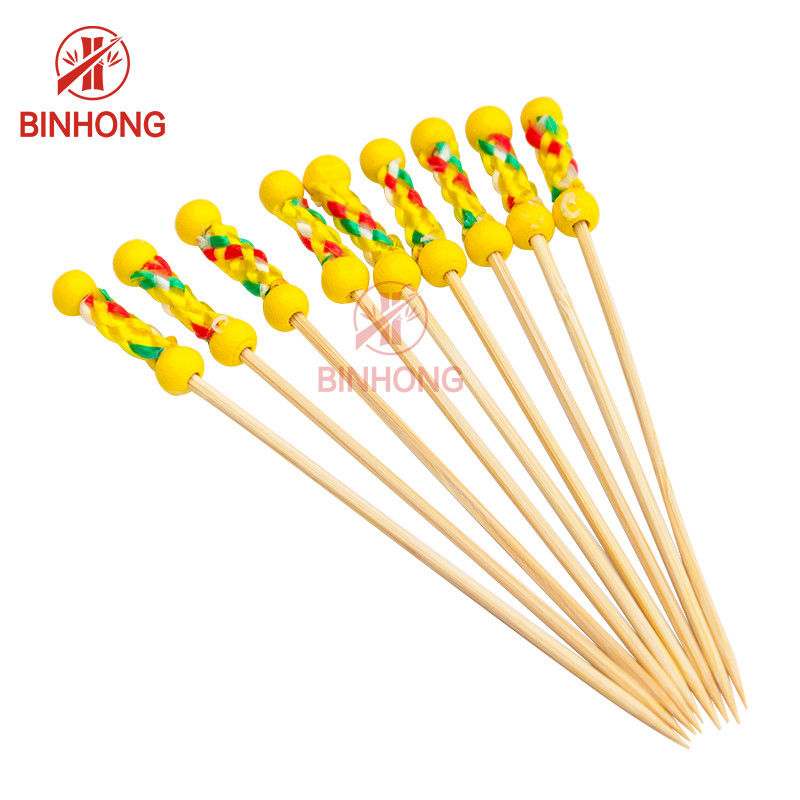 Customized 2.5mm Beaded Toothpicks For Fruit