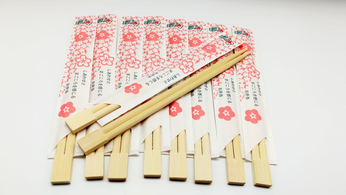 Direct supply from base TWINS Dispossiable Bamboo Chopsticks with half paper wrapped  for Chinese Food