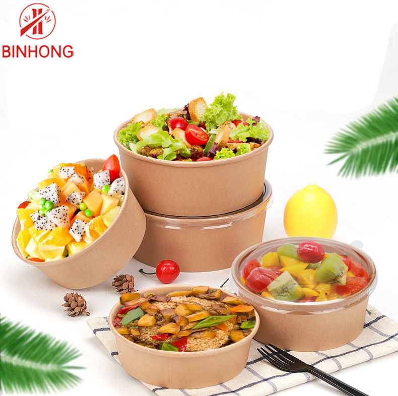 Eco Friendly Packaging 1300ml Kraft Paper Bowl