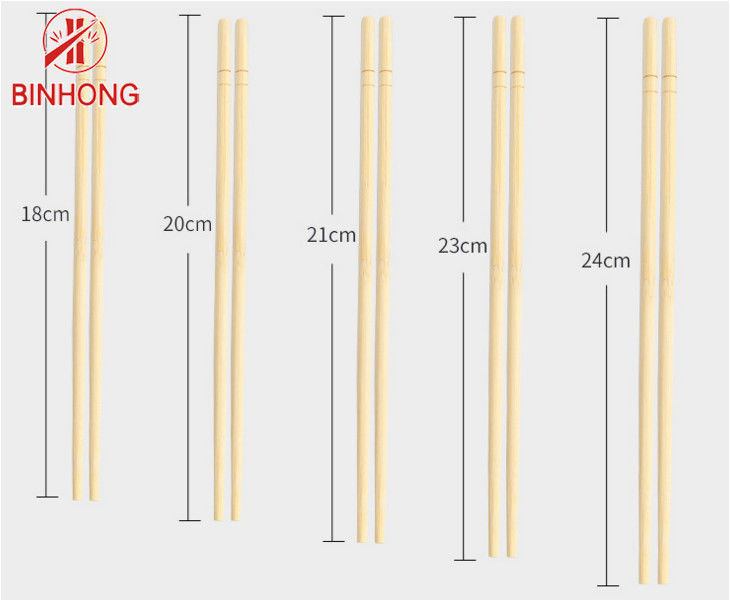 Round Nature Color 18cm Disposable Bamboo Chopsticks