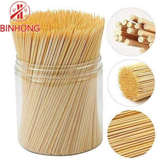 Eco Friendly Custom Logo 7cm BBQ Bamboo Sticks