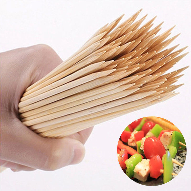 OEM 10cm BBQ Bamboo Sticks For Meat Impaling Machine
