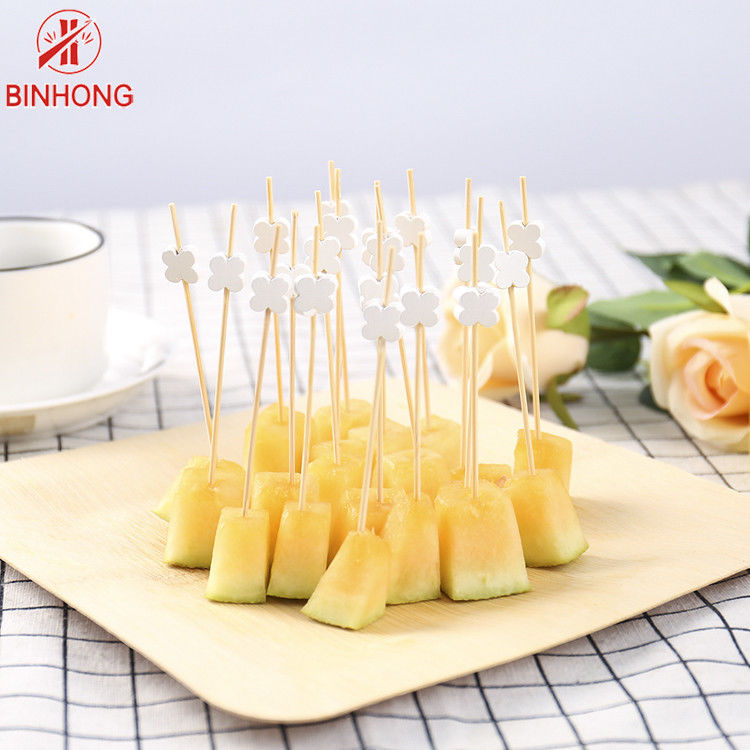 Customizable 0.065kg 12CM Wooden Food Skewers For