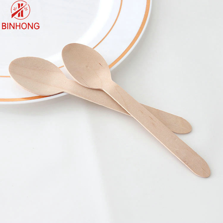 Disposable Food Grade Smooth Biodegradable Wooden Spoons