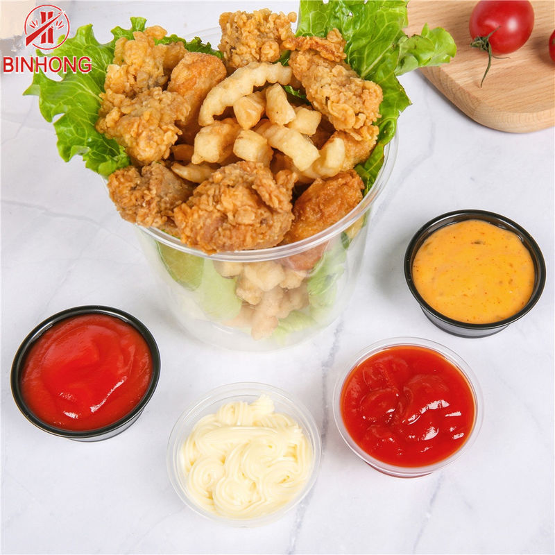 Mini Round 0.5OZ Disposable Plastic Cup For Dipping Sauce