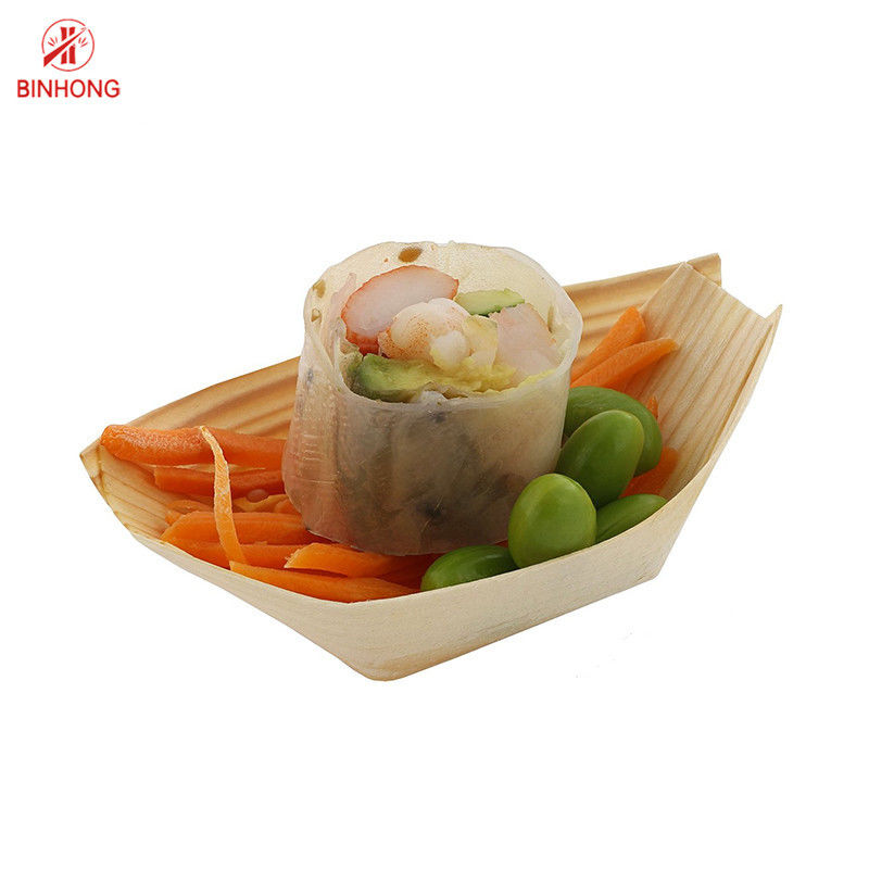 Disposable Birch Wood 3.5 Inch Sushi Wooden Boat