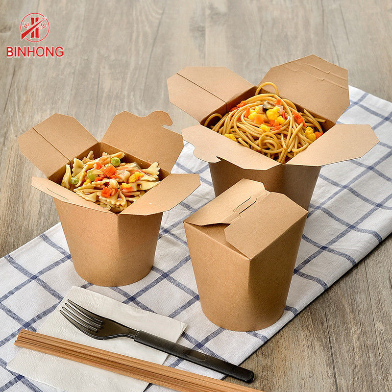 Customzied Food Packaging Glossy Varnish Disposable Paper Containers