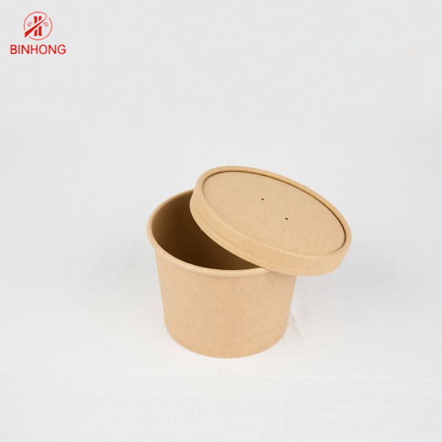 Eco Friendly 16oz Disposable Paper Containers With Lid