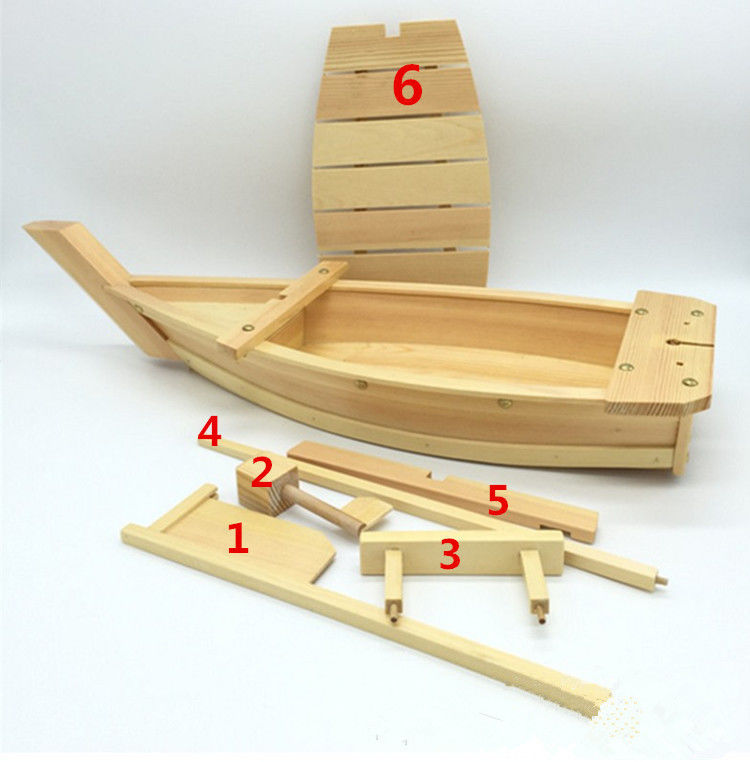 Sustainable Laser Logo 50cm Bamboo Sushi Boat