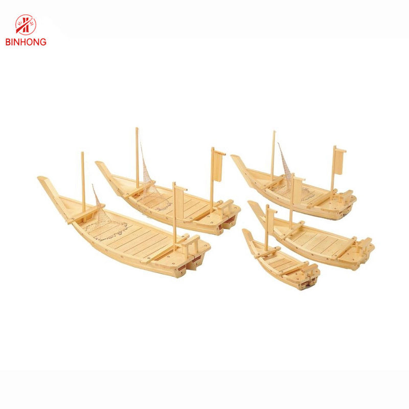 Sustainable Laser Logo 50cm Bamboo Sushi Boat