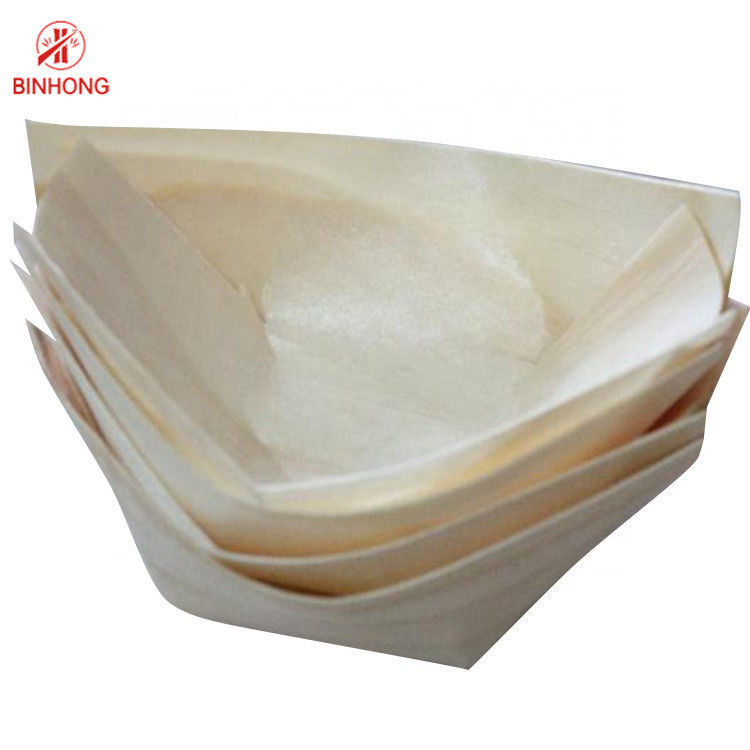 Disposable Premium Wooden 24.5*12.5cm Sushi Boat Tray