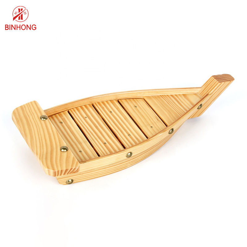 User Friendly Stocked 100cm Wooden Sushi Boat Serving Tray