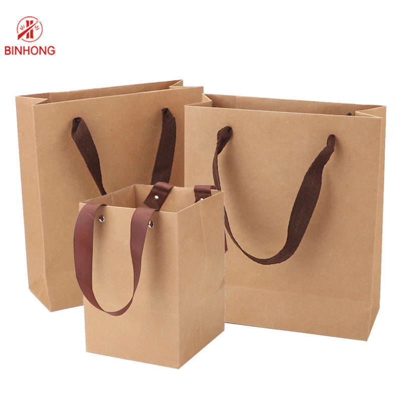 Custom Sizes Twisted Handle ODM Kraft Paper Bag
