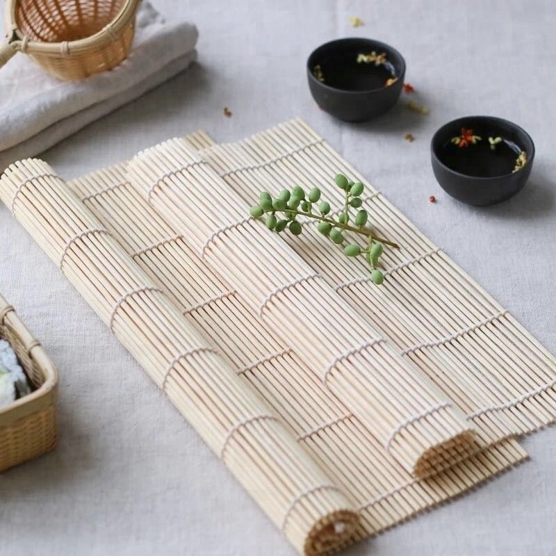 Durable Natural Color 27cm Bamboo Rolling Mat