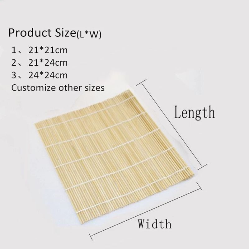 Eco Friendly Non Stick Surface 24cm Bamboo Stick Mat