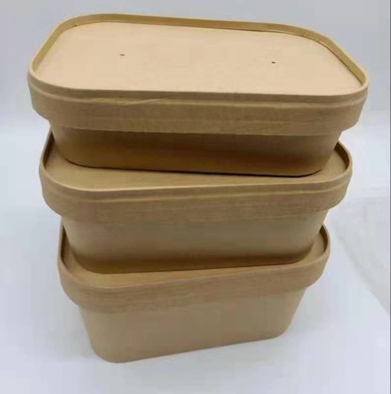 AAA Grade Square 1000ml Disposable Paper Containers