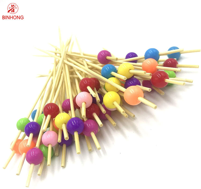 Decorative Colorful Heart Head 9cm Fruit Skewer Sticks