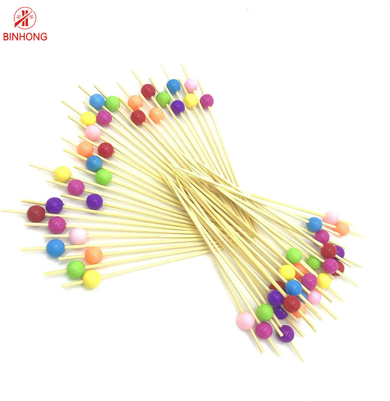 Decorative Colorful Heart Head 9cm Fruit Skewer Sticks