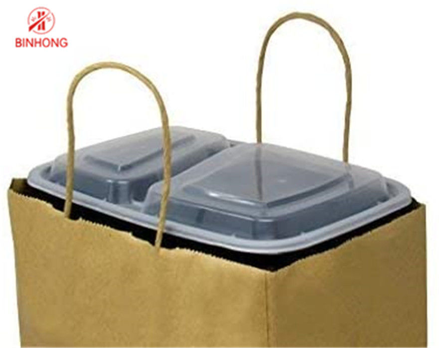 Durable 10×5×13''  Kraft Paper Bag With Handles