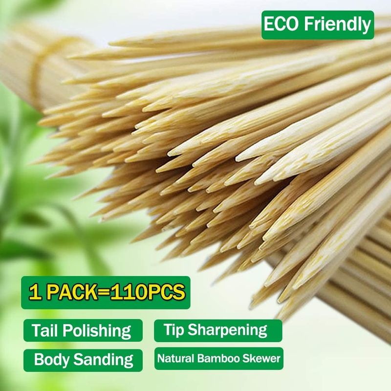 Natural Roasting Bamboo 4mm Flat BBQ Skewers