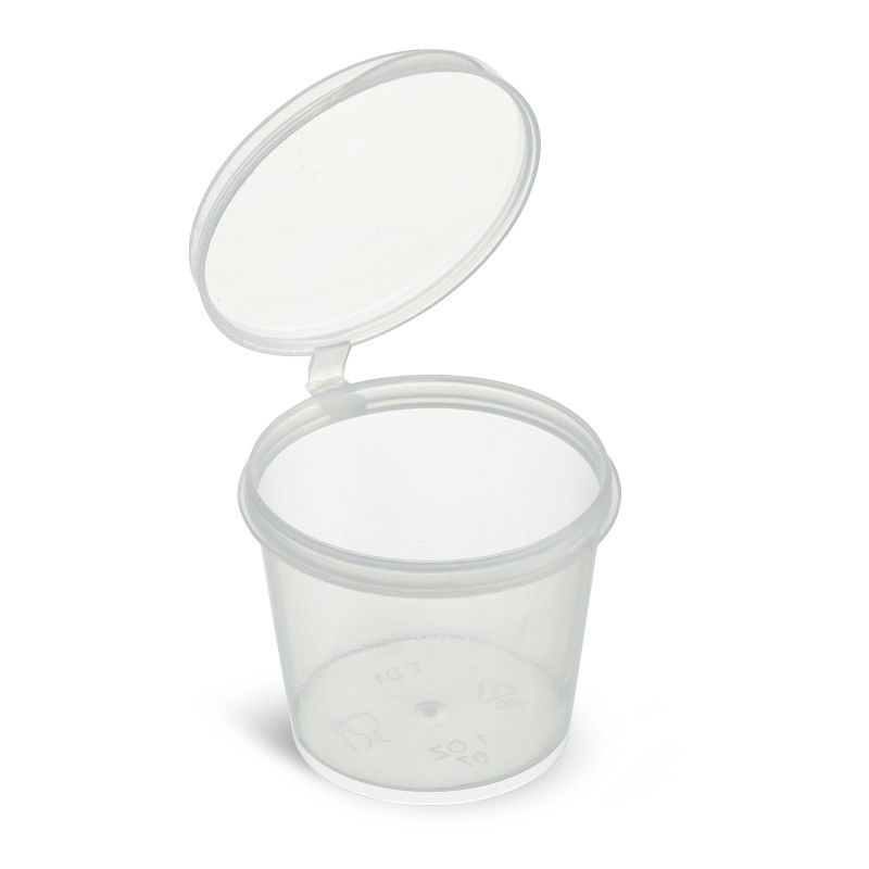50ml Round Clear Mini Sauce Cup PP Plastic Sauce Cup With Lid