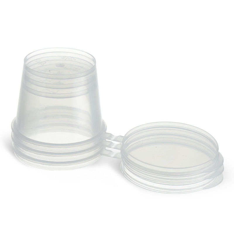 Clear Plastic Mini Disposable Sauce Cup Leak Resistant With Lid