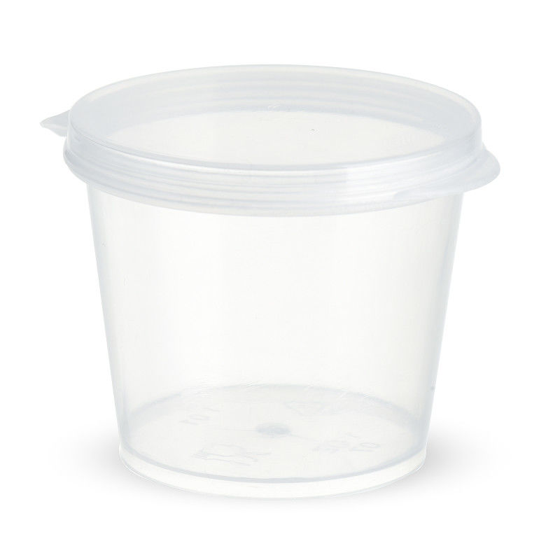 50ml Round Clear Mini Sauce Cup PP Plastic Sauce Cup With Lid
