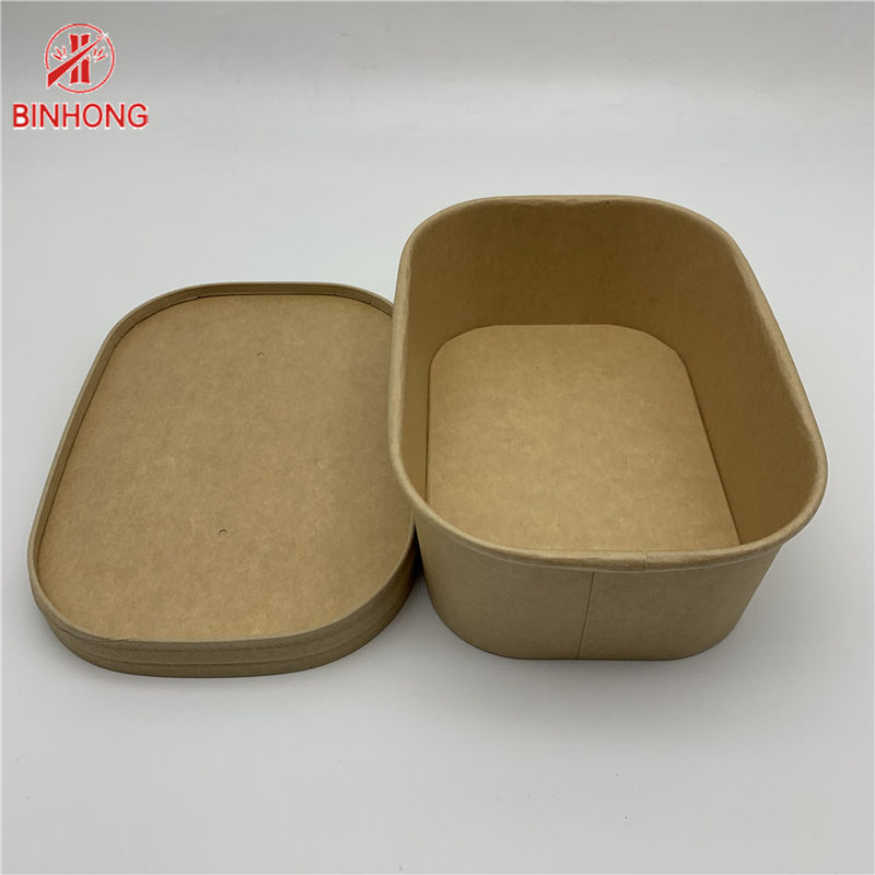 Eco Friendly Disposable 750ml Kraft Paper Food Container