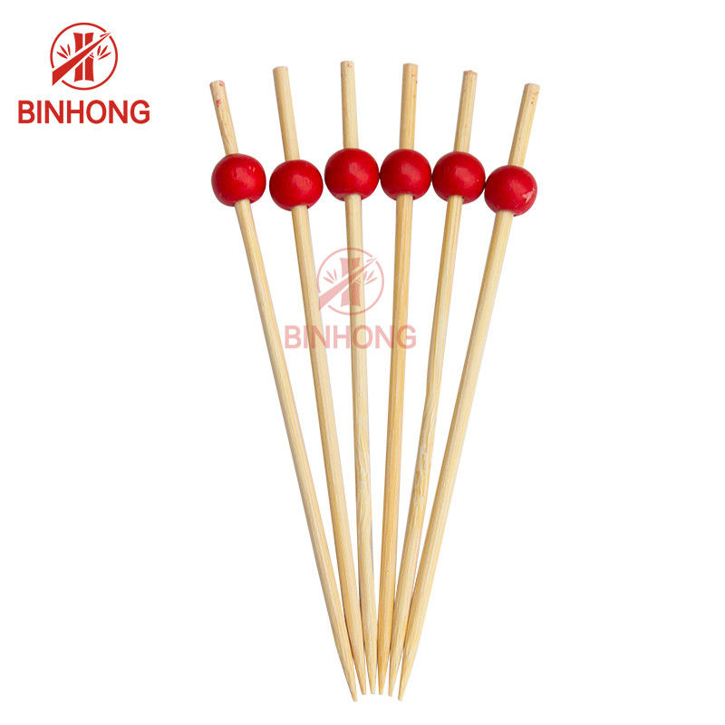 Eco Friendly Polished 12cm Bamboo Skewer Sticks