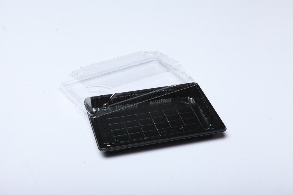 Japanese Take-Out Disposable Plastic Sushi Box Container Tray