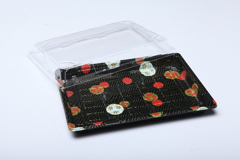 Japanese Take-Out Disposable Plastic Sushi Box Container Tray