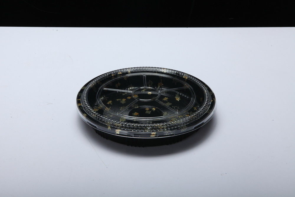 Disposable Plastic Tray Box, Round Sushi Tray, Take Away Food Tray