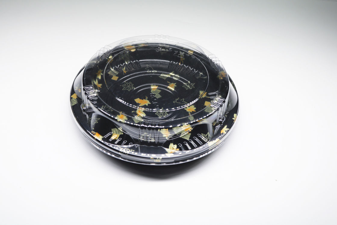 Disposable Plastic Tray Box, Round Sushi Tray, Take Away Food Tray