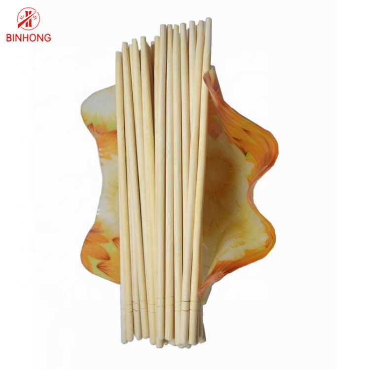 OEM ODM Round Bamboo Compostable Chopsticks Custom Logo Packing