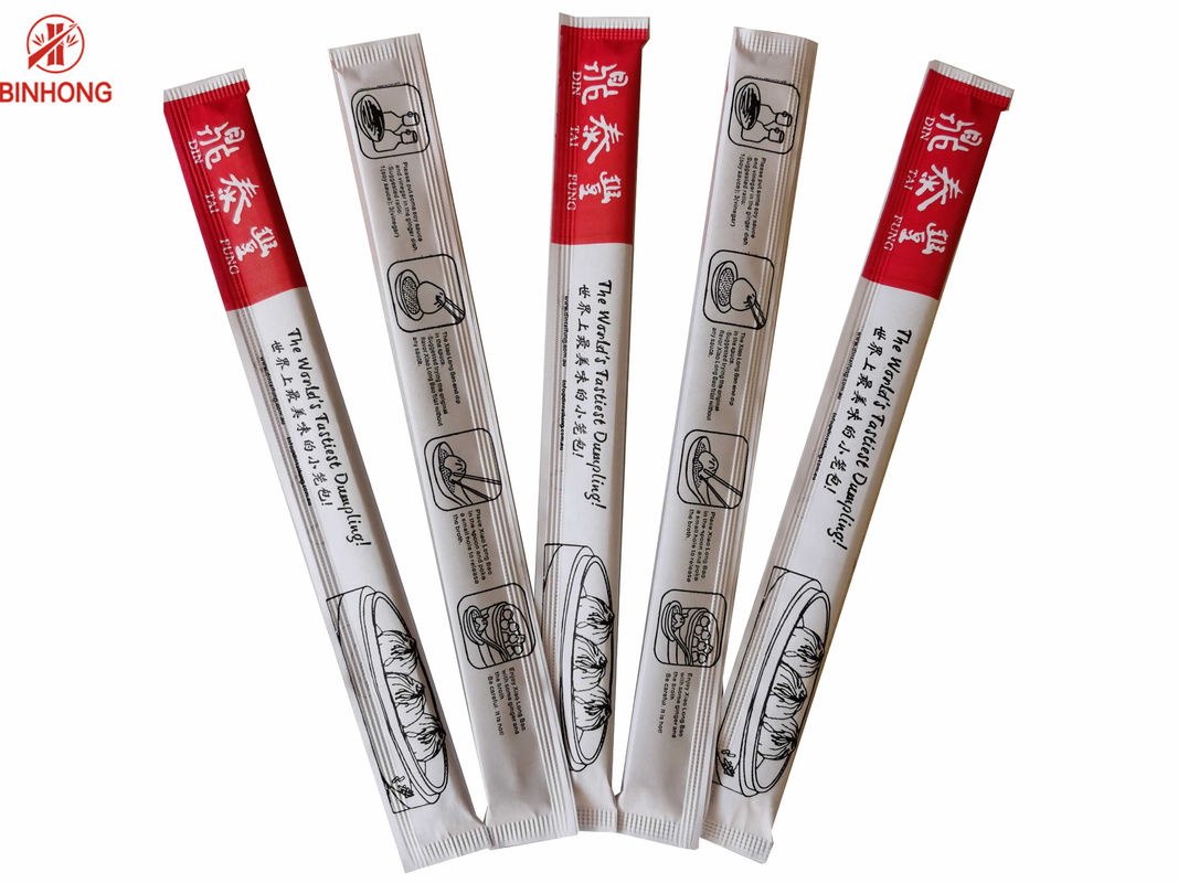 Disposable 21cm Chinese Bamboo Chopsticks ISO9001 With Full Paper Packing