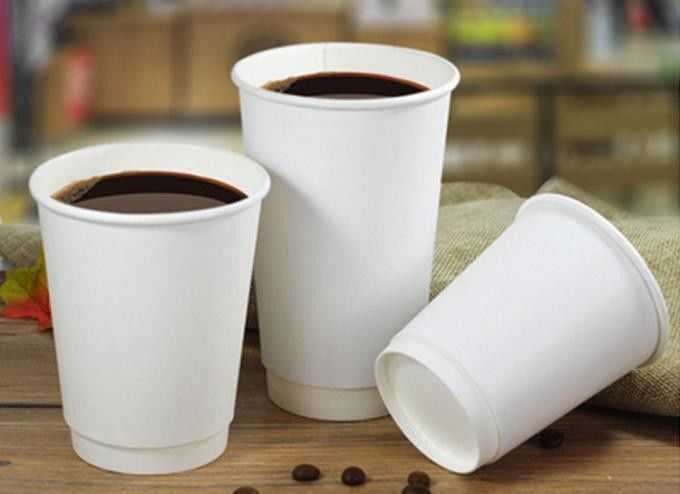 ISO9001 Double Layer Kraft Paper Coffee Drink Cup 16oz For Cafe