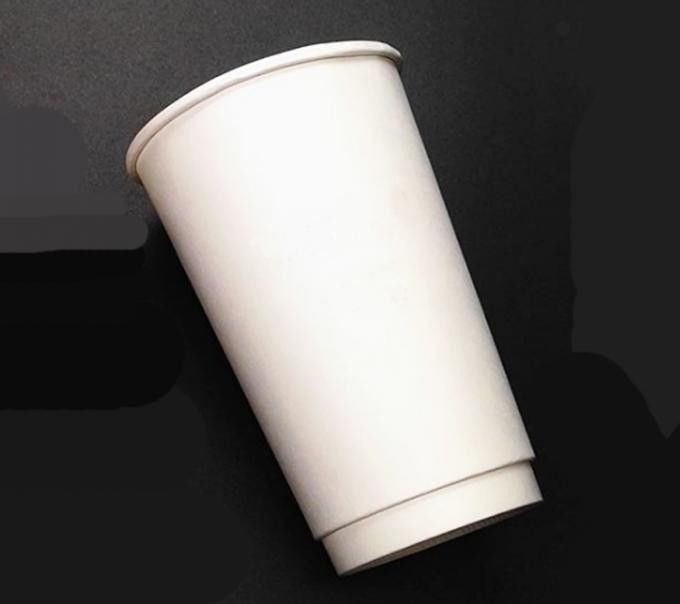 ISO9001 Double Layer Kraft Paper Coffee Drink Cup 16oz For Cafe