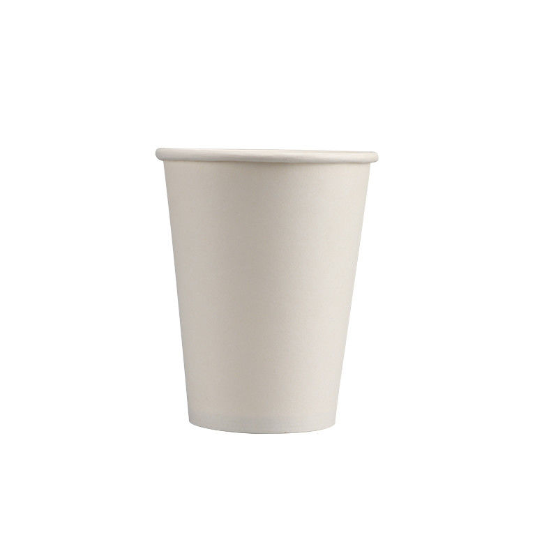 12oz 60mm Bottom Single Wall White Coffee Disposable Paper Cup Biodegradable