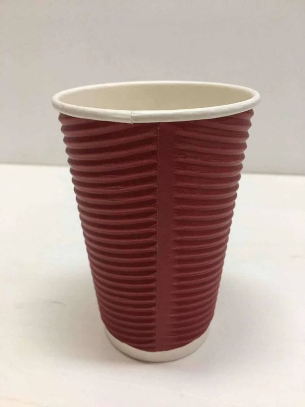 8oz Ripple Disposable Coffee Paper Cup Biodegradable