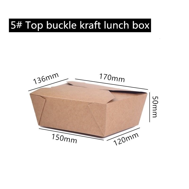 Microwavable Brown Kraft Paper Take Away Box 800 1400 1480 2000ml