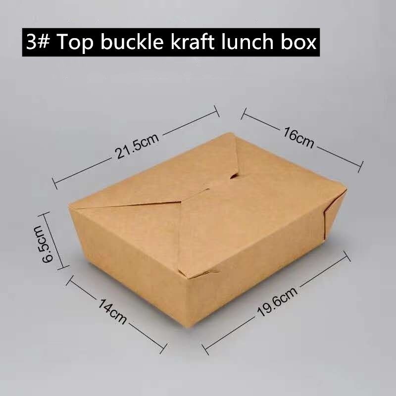 Microwavable Brown Kraft Paper Take Away Box 800 1400 1480 2000ml