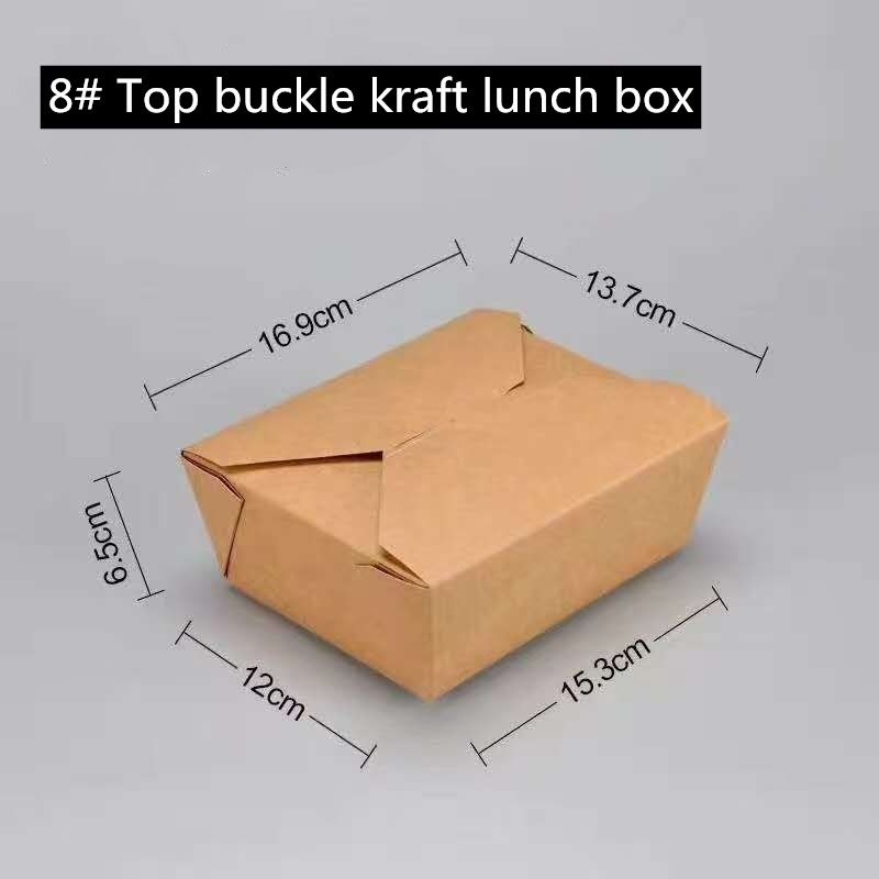 Microwavable Brown Kraft Paper Take Away Box 800 1400 1480 2000ml