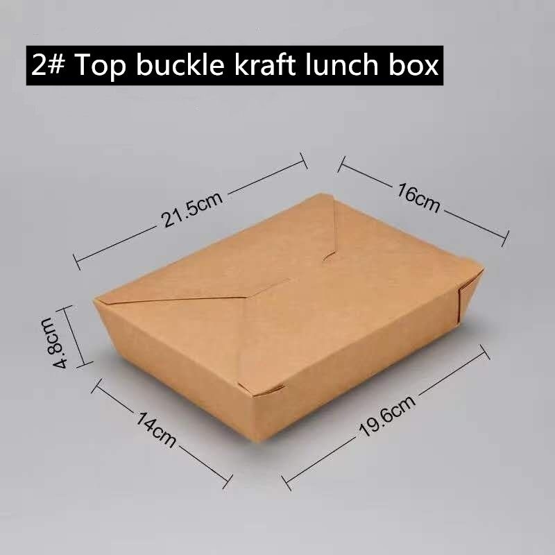 Microwavable Brown Kraft Paper Take Away Box 800 1400 1480 2000ml