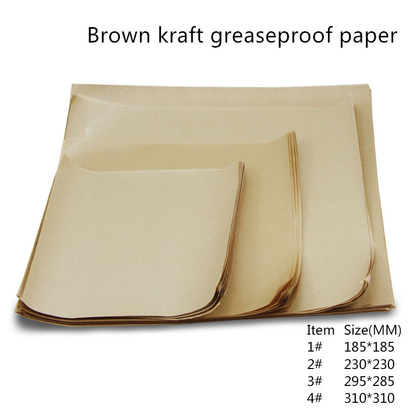 Disposable Coloured Greaseproof Wrapping Paper For Hamburger