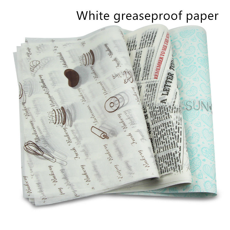 Greaseproof Food Grade Hamburger Paper Wrapper 400*300mm