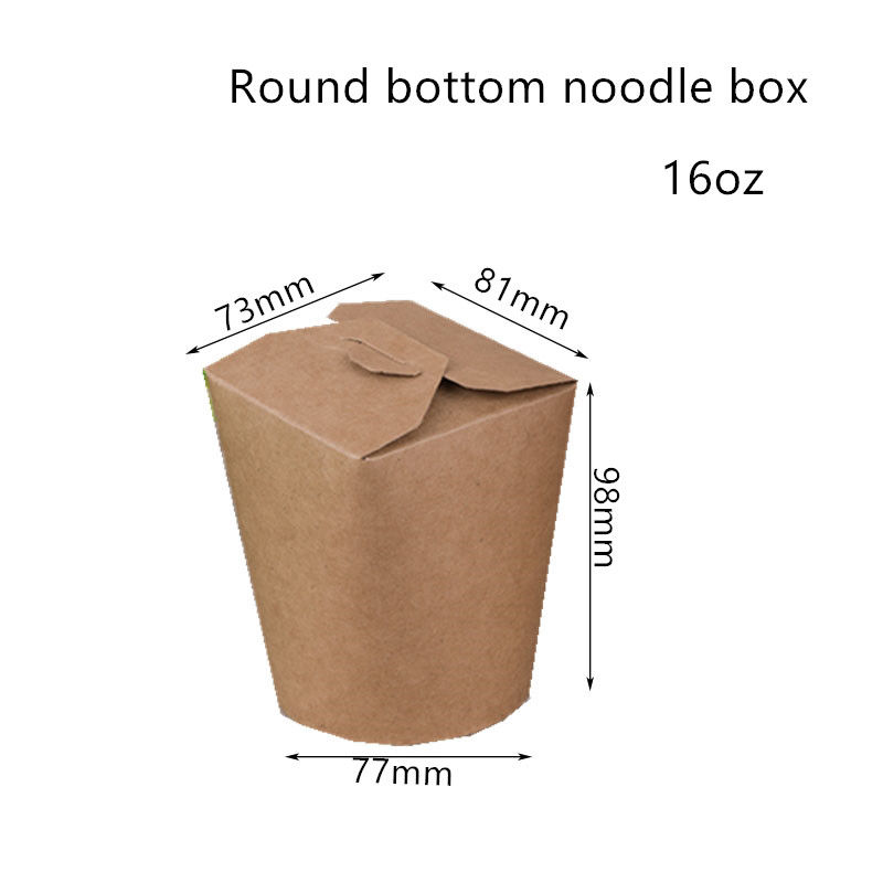 16oz 26oz 32oz Disposable Noodle Box With Round Bottom