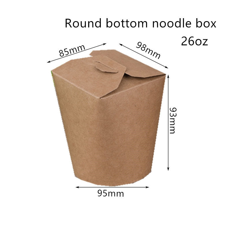 16oz 26oz 32oz Disposable Noodle Box With Round Bottom