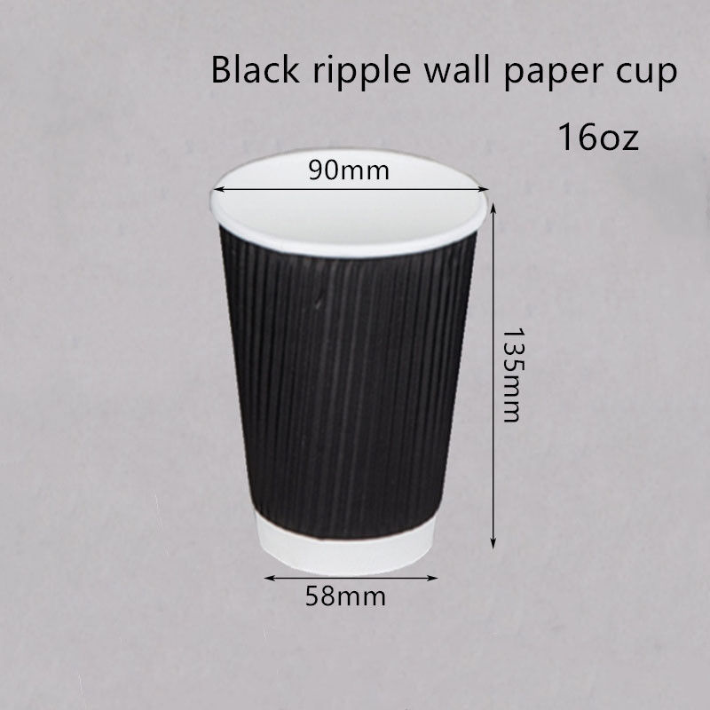 Corrugated 250gsm 300gsm Kraft Paper Coffee Drinking Cup Disposable
